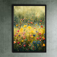 Wiosenna łąka - grafika na plakacie na A3