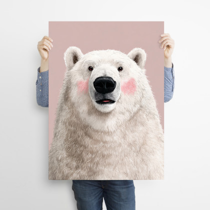 Justyna Jaszke - plakaty - Miś polarny - grafika na plakacie na A3 foto #2
