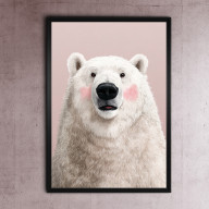 Miś polarny - grafika na plakacie na A3