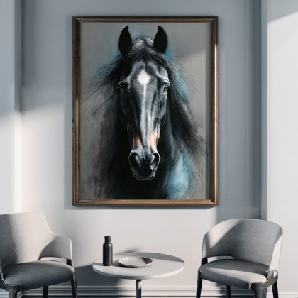 Justyna Jaszke - plakaty - Czarny koń - grafika na plakacie na A3 foto #2