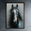 Czarny koń - grafika na plakacie na A3