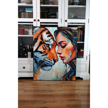 Rafal Stach - obrazy olejne - Between Tenderness and Instynct 80x100 foto #4