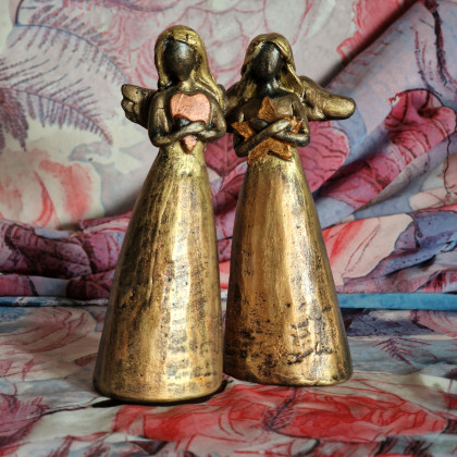 2 anioły Nadziei i Marzenia rzeźba z gipsu, Justyna Jaszke, rzeźby