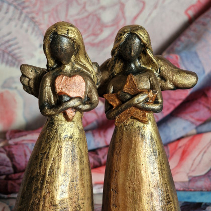 Justyna Jaszke - rzeźby - 2 anioły Nadziei i Marzenia rzeźba z gipsu foto #1