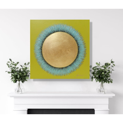 Jolanta Frankiewicz - obrazy akryl - Niebieski - metaliczny obraz akrylowy foto #1