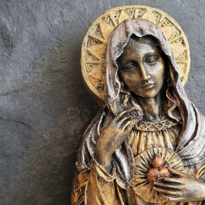 Justyna Jaszke - rzeźby - Rzeźba Złotej Matki Boskiej wys. 15,3 cm foto #1