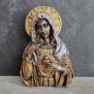 RZEŹBA ZŁOTEJ MATKI BOSKIEJ WYS. 15,3 CM