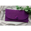 Fioletowa kopertówka, śliwkowa torebka, fiolet kopertówka na łańcuszku