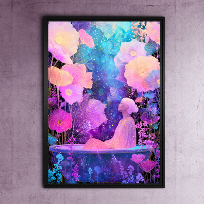 Magiczna kąpiel - grafika na plakacie na A3, Justyna Jaszke, plakaty