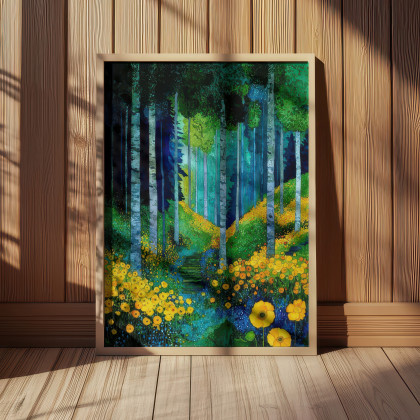 Justyna Jaszke - plakaty - Las - grafika na plakacie na A3 foto #1