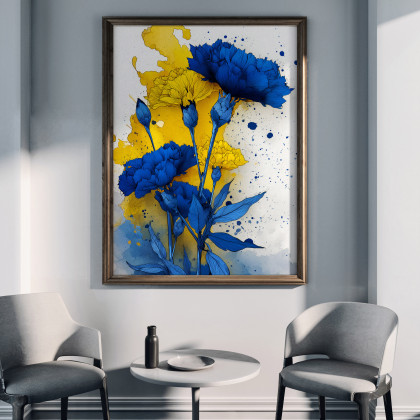 Justyna Jaszke - plakaty - Goździki - grafika na plakacie na A3 foto #1