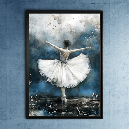 Baletnica - grafika na plakacie na A3, Justyna Jaszke, plakaty