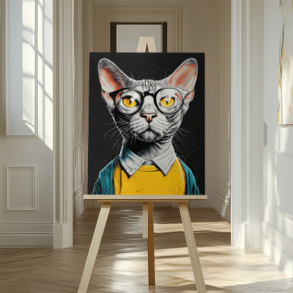 Justyna Jaszke - plakaty - Kot Martin - grafika na plakacie na A3 foto #1