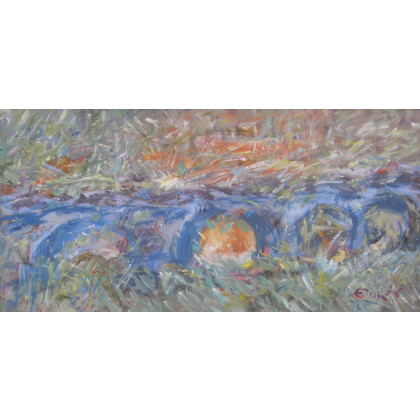 Most Waterloo - Londyn, rano, Eryk Maler, obrazy olejne