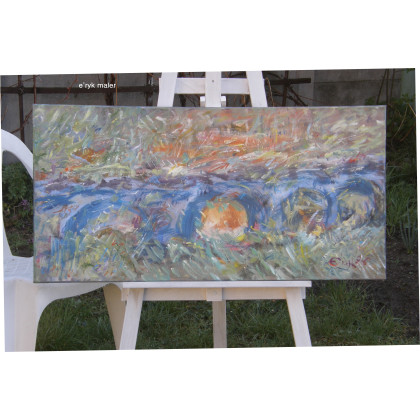 Eryk Maler - obrazy olejne - Most Waterloo - Londyn, rano foto #1