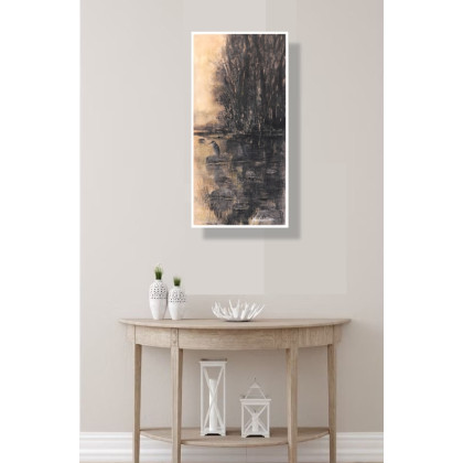 Jolanta Frankiewicz - obrazy akwarela - Samotnik -akwarela  Wertykalny format foto #1