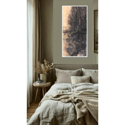 Jolanta Frankiewicz - obrazy akwarela - Samotnik -akwarela  Wertykalny format foto #2