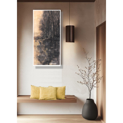 Jolanta Frankiewicz - obrazy akwarela - Samotnik -akwarela  Wertykalny format foto #4