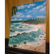 PEJZAŻ AKRYLOWY RĘCZNIE MALOWANY NA PŁÓTNIE SZEPT PRZYPŁYWU - 30x24cm (darmowa dostawa)