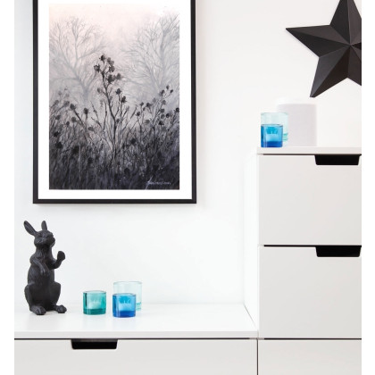 Jolanta Frankiewicz - obrazy akwarela - Jesienne trawy- monochromatyczna akwarela A3 foto #3