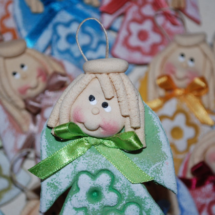 Jak nam wesoło - aniołki z masy solnej, prezenciki dla gości, dekoracja, magosza, anioły i aniołki