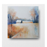 Pejzaż-  akwarela formatu 25/25 cm