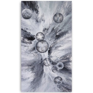 CZARNO-BIAŁA ABSTRAKCJA NA PŁÓTNIE 40X70