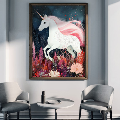 Justyna Jaszke - plakaty - Magiczny Jednorożec - grafika na plakacie na A3 foto #2