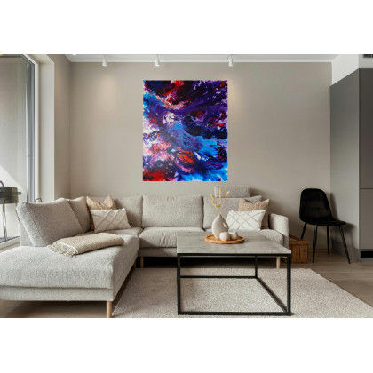Joanna Bilska - obrazy akryl - Duży obraz abstrakcja 100x120 cm foto #4