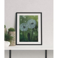 Akwarela DMUCHAWCE 13,5x19 cm | Oryginał | Bawełna 300g