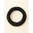 Bransoletka z fasetowanych koralików - Grafitowy Blask