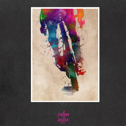 Justyna Jaszke - Grafika cyfrowa - Rowerzyści 1 - zestaw 9 grafik 15x21 cm foto #1