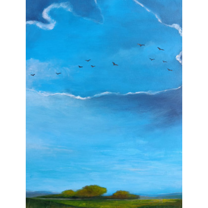 Paulina Lebida - obrazy akryl - Błękitny poranek  - obraz akrylowy 80/60 cm foto #4