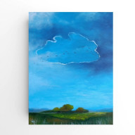 BŁĘKITNY PORANEK  - OBRAZ AKRYLOWY 80/60 CM