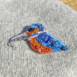 Haftowana broszka - Zimorodek