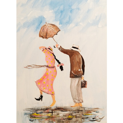 Dariusz Grajek - olej + akryl - Anioł stróż.... foto #1