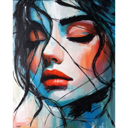 This One Moment 65x80, Rafal Stach, obrazy akryl