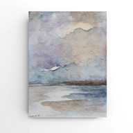 Pejzaż -  akwarela formatu 24/18 cm