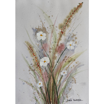 Beata Rudecka - obrazy akwarela - Polna Symfonia – Oryginalna akwarela na papierze bawełnianym - Łąka 4 foto #1