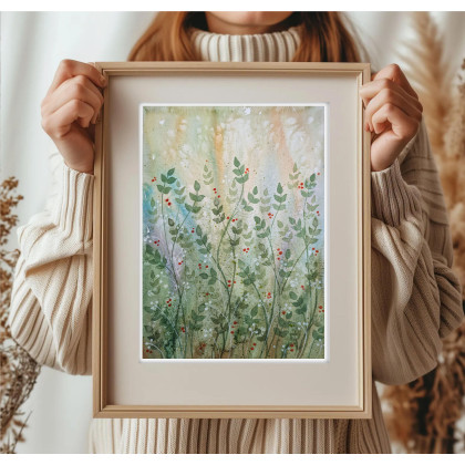 Akwarela 30x40cm. Łąka, Małgorzata Domańska ART, obrazy akwarela