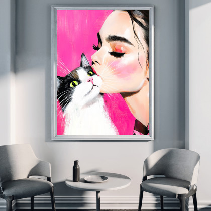 Justyna Jaszke - plakaty - Kocham Cię Kocie - grafika na plakacie na A3 foto #1