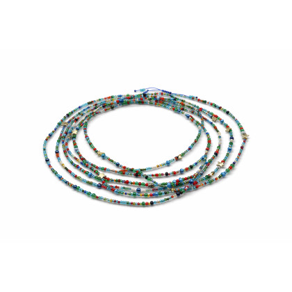 Naszyjnik koralikowy Multi-Layer z gwiazdkami - kolorowy choker boho w stylu letnim, unikatart, korale,naszyjniki