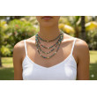 Naszyjnik koralikowy Multi-Layer z gwiazdkami - kolorowy choker boho w stylu letnim