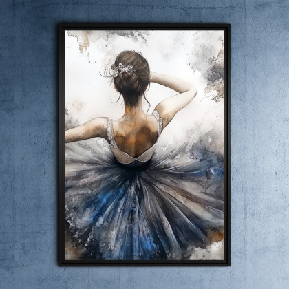 Baletnica 2 - grafika na plakacie na A3, Justyna Jaszke, plakaty