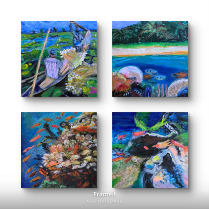 Krystyna Mościszko - obrazy akryl - Kompozycja Underwater foto #1