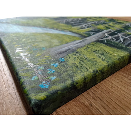 Marzena Dymek - obrazy akryl - WYPRZEDAŻ KOLEKCJI - DYPTYK NATURY W GŁĘBI LASU foto #3