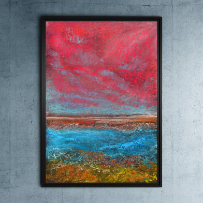 Plakat A3 Nadchodzi Chłód reprodukcja pasteli suchych, Justyna Jaszke, plakaty