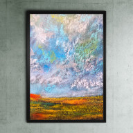 PLAKAT A3 ODDECH CHMUR REPRODUKCJA PASTELI SUCHYCH