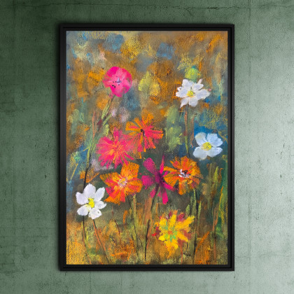 Plakat A3 Kwiaty polskie reprodukcja pasteli suchych, Justyna Jaszke, plakaty