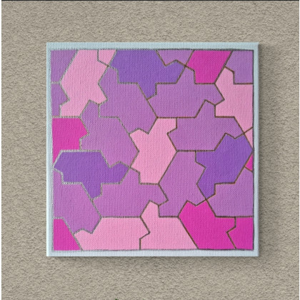 Yulia Szczerbak - obrazy akryl - Obraz ręcznie malowany akrylami na płótnie bawełnianym Tile Turtle foto #3